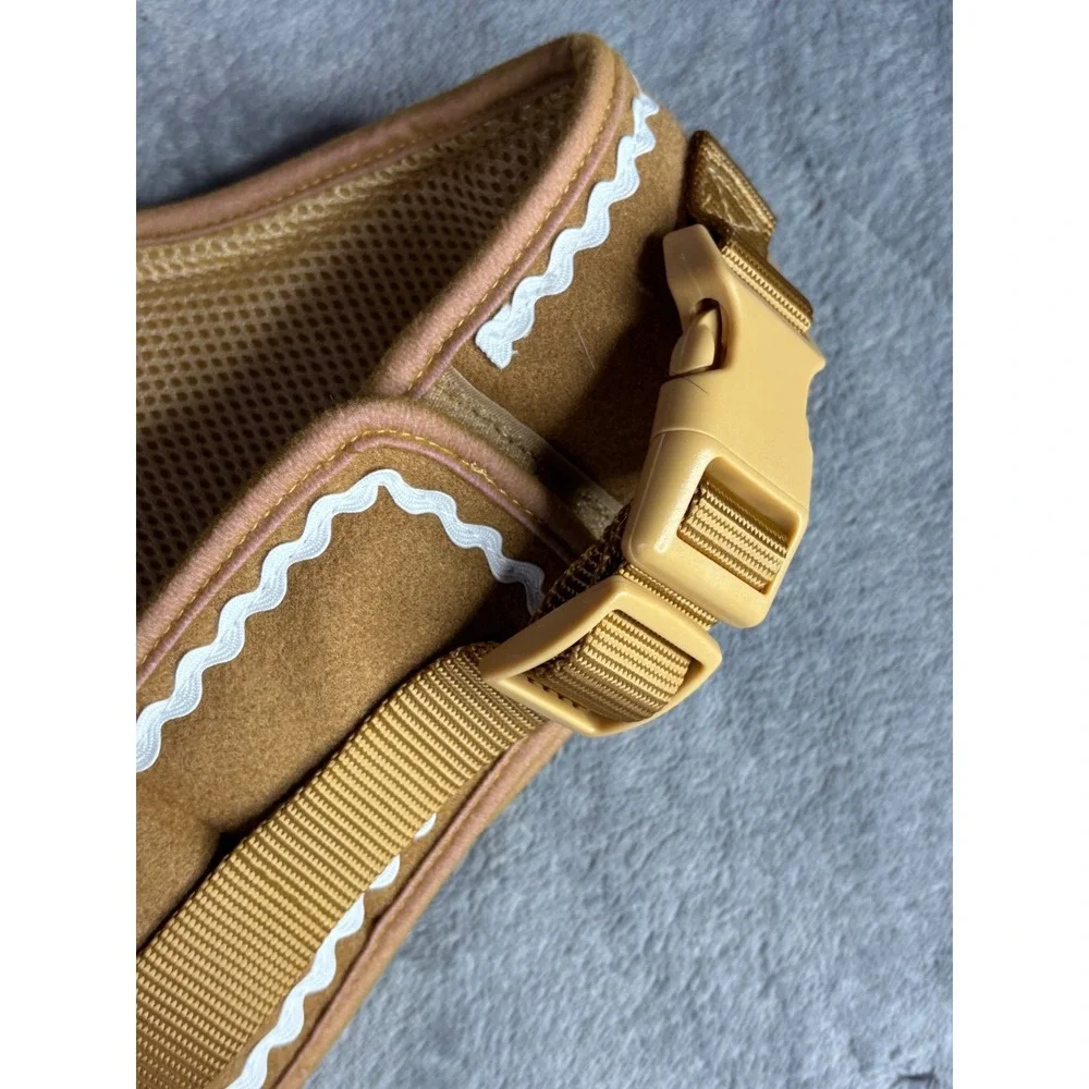 Gingerbread Dog Harness Large Tan Canvas Christmas Holiday Hooded‎ Costume